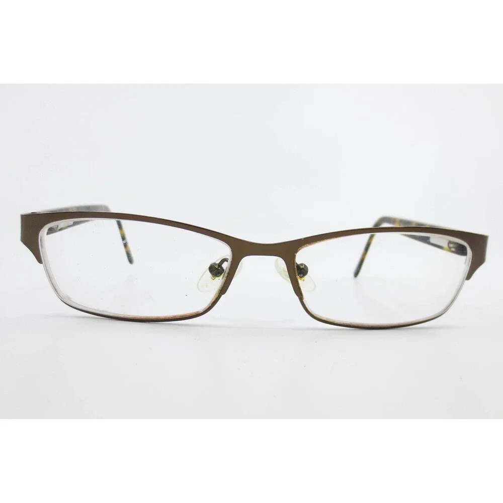 Hard Candy HC02 BWN Eyeglasses Brown Tortoise Rectangle Frame 52-15-135 HC02BWN